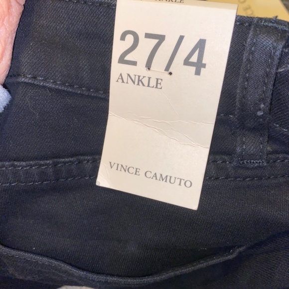 NWT Vince Camuto size 27/4 black denim ankle pants - Picture 2 of 10
